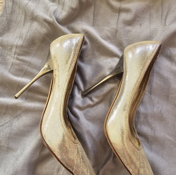 Roberto Cavalli Genuine leather sequin pumps - Picture 3 of 5